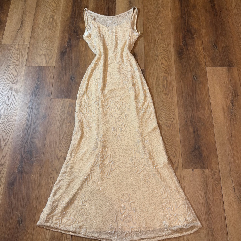 Vintage 100% Silk Beaded Dress Vintage Beaded Dress Vintage Wedding Dress Prom